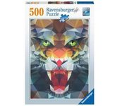 Ravensburger - Puzzle de polígonos con rugido de león, 500 piezas ㅤ