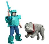 Minecraft - Pack 2 figuras Steve y Wolf