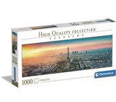 Clementoni - Puzzle panorámico de 1000 piezas, paisajes de ciudades, Skyline de París ㅤ