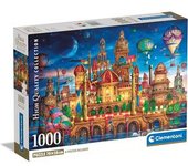 Clementoni - Puzzle Downtown de 1000 piezas, fabricado en Italia, multicolor ㅤ