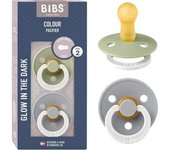 Bibs - Pack 2 chupetes Colour Noche 0-6 meses - Sage/Cloud
