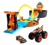 Hot Wheels - Playset neumáticos para acrobacias Monster Trucks