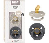 Bibs - Pack 2 chupetes Colour 0-6 meses - Sand/Iron
