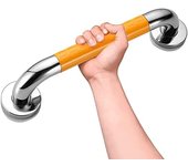 Toilet Grab Bar 30cm, Shower Grab Bar, with Non-Slip Grip, Non-Slip Bathtub Handle, for, Bathroom, Kitchen, Stairway, Elderly, Handicap (40cm, Yellow)