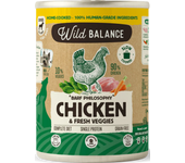 1 x 400 gr Wild Balance Comida Húmeda con Pollo BARF para Perros