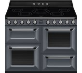 Cocina Smeg TR4110IGR2 Inducción 110x60cm Triple Horno Vapor Clean Gris