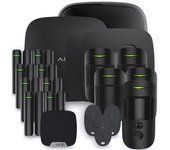 Central de alarma Ajax Hub 2 Plus B LTE/Wi-Fi/Ethernet/4G, kit 8 Door Protect, 5 MotionCam, sirenas, mandos, humo