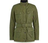 Belstaff Trialmaster Pro Chaqueta encerada de la motocicleta de las señoras - Verde (36)