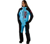 FXR Recruit Lite 2023 Damas One Piece Traje de moto de nieve - Negro Azul (8)