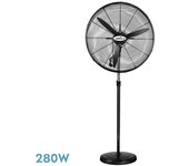 ABRILA- Ventilador de Pie Industrial Tormenta | Negro | 3 Velocidades | 280W | Fijo y Rotatorio