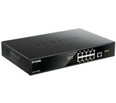 D-Link DGS-1010MP Switch de Red, sin gestión, 10 Puertos Gigabit, con Power Over Ethernet PoE+, 30W por Puerto, Total 125W PoE Budget, Uplink SFP para Fibra óptica, sin Ventiladores