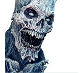 Ghoulish Productions - Máscara de King Reaper Ice - Línea Nightmare Makers Germán - Disfraz de Látex resistente - Pintada a mano - Halloween, Fiesta de Disfraces - Talla única adulto