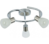 ABRILA AKUNADECOR Plafon Para Baño Con 3 Focos Articulados Modelo Cholo Cromo/niquel