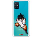 Funda para Samsung Galaxy A51 Oficial de Dragon Ball Goku Onda Vital para Proteger tu móvil. Carcasa para Samsung de Silicona Flexible con Licencia Oficial de Dragon Ball.