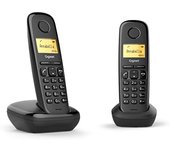 Gigaset A170 Duo Teléfono DECT/analógico Identificador de llamadas Negro