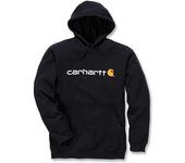 Carhartt Signature Logo Midweight Sudadera con capucha - Negro