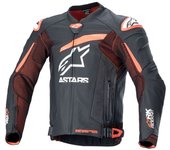 Alpinestars GP Plus R V4 Rideknit Chaqueta de cuero de moto perforada - Negro Rojo (52)