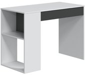 Home Heavenly Club Mesa de Escritorio Reversible con Cajón y Estantería 101x73x50cm Blanca/Gris