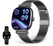 six Iria Smartwatch Amoled 1.7" Correa Metal y Silicona Modos Deporte y Salud Negro