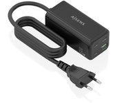 Cargador de sobremesa Aisens ASCH-100W4P054-BK 100W GaN 3x USB-C PD QC PPS 1x USB-A QC Cable 1,4m Negro