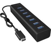 IB-HUB1700-C3 USB 3.2 Gen 1 (3.1 Gen 1) Type-C 5000 Mbit/s Negro, Hub USB