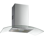 campana chimenea teka nc 985 cristal ancho 90 cm inox