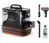 Rowenta Clean It de Rowenta, Aspirador de tapicerías, Limpieza rápida de derrames y manchas, hasta 12,5 kPa, 400 W, Incluye sistema de autolimpieza, Naranja