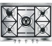 Placa Gas - Smeg SR275XGH2, 5 Zonas, 70 cm, Negro, Sin Marco