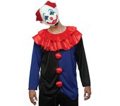 Ghoulish Productions - Máscara Rosso El Payaso, Línea Perfect Fit, Ideal Para Fiestas de Disfraces pintada a mano, Halloween, Desfile de Carnaval, Fiesta de Disfraces, Talla única adulto.