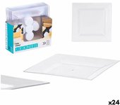 Set de platos leknes ck80668-2-t transparente plástico 20,3 x 1,5 x 20,3 cm (24 unidades)