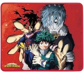 Konix My Hero Academia Alfombrilla de ratón Gaming 32 x 27 cm - Base Antideslizante - Superficie de Silicona 3D - Rojo