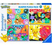 Ravensburger - Puzzle 5 Años Pokémon | Puzzles 5 Años O Más con 4 de 100 Piezas | Rompecabezas Niños con Piezas 400 | Regalos para Niños De Pokemon con Tecnología Soft-Click
