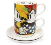 Egan PWM02I/V Juego de Tazas de café, Modelo Sweet Love, Porcelana, Verde, 2 Unità (Confezione da 1), 2