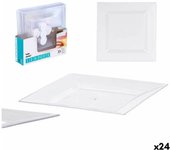 Set de platos leknes ck80668-1-t transparente plástico 27,3 x 2,3 x 27,3 cm (24 unidades)
