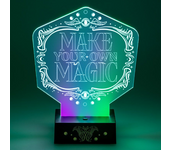 Paladone Wicked Movie - Lámpara acrílica con licencia oficial de Disney, haz tu propia magia, regalo para fanáticos musicales de Glinda, Elphaba y Oz, funciona con pilas