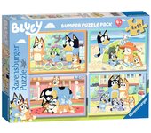 Ravensburger - Puzzle: Bluey, Puzzles Niños 4 Años o Más, Rompecabezas, 4 Puzzles de 42 Piezas, Regalos Niños 4 Años, 36x26cm