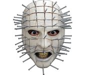 Ghoulish Productions - Hellraiser V: Pinhead Face Mask, Línea Hellraiser, Máscara de Látex resistente, pintada a mano, Halloween, Desfile de Carnaval, Fiesta de Disfraces, Talla única adulto.