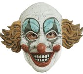 Ghoulish Productions - Máscara Payaso Vintage, Línea Urban Black Series, disfraz de Látex resistente, pintada a mano, Halloween, Desfile de Carnaval, Fiesta de Disfraces, Talla única adulto