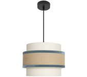 Lámpara de techo colgante Cornalina 1x27 Beis/azul 30d