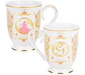 Paladone Taza Wicked Movie Glinda - Regalo con licencia oficial para fanáticos de Wicked, taza de cerámica rosa y dorada con monograma G, elegante vajilla para beber té y café