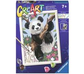 Ravensburger - CreArt Serie D, Panda, Pintura por Numeros, Kit de Pintura para Niños, Juego Educativo para Niños de 9+ Años, 26x20 cm