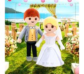 Peluche playmobil - pareja de novios edición deluxe 30 cm