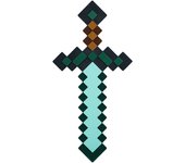 Luz espada de diamante Minecraft - Producto oficial, 3 modos de luz dinámica con reacción al sonido, decoración para sala de juegos y coleccionable, alimentada por USB o batería