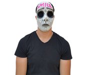 Ghoulish Productions - Máscara de Neon Smile, línea Urban Mask, Máscara Disfraz de Látex resistente, pintada a mano color neon, Halloween, Carnaval, Fiesta de Disfraces, Talla única adulto.