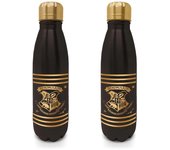 Toys & Gamers Pyramid International - Botella de viaje de metal de Harry Potter con escudo de Hogwarts y rayas, 540 ml, producto oficial