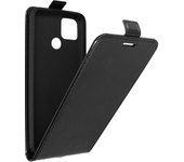 Funda Realme C21Y / C25Y Cierre Vertical Tarjetero Efecto Piel Caballo Negro