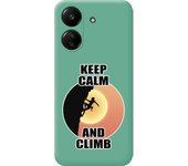 Funda Silicona Verde Xiaomi Redmi 13C Mujer Escalada