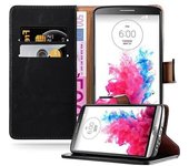 Funda Libro para LG G3 en NEGRO GRAFITO - Cubierta Proteccion con Cierre Magnetico, Tarjetero y Funcion de Suporte - Etui Case Cover Carcasa