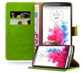 Funda Libro para LG G3 en VERDE HIERBA - Cubierta Proteccion con Cierre Magnetico, Tarjetero y Funcion de Suporte - Etui Case Cover Carcasa
