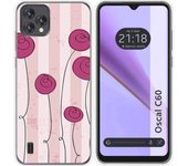 Funda Silicona Blackview Oscal C60 Flores Vintage